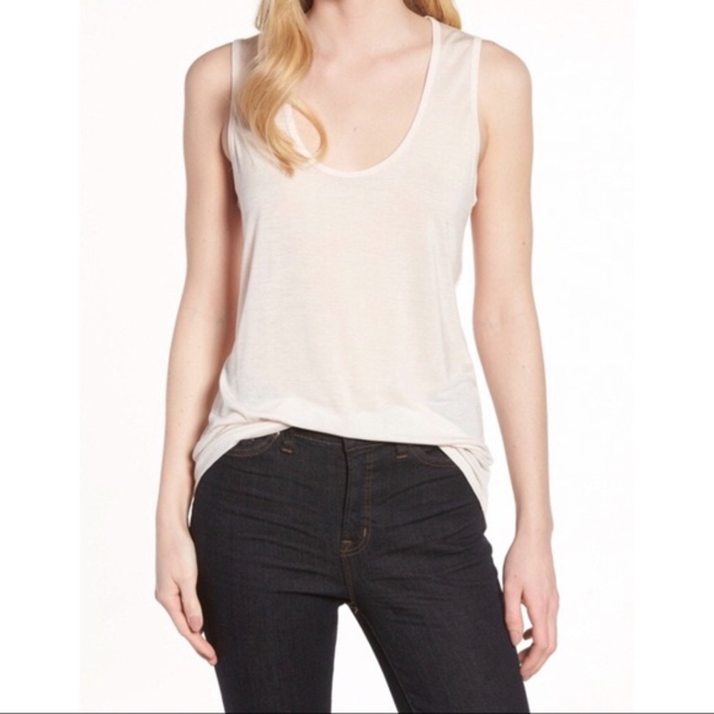 J. Crew Blush Drapey Scoop Neck Tank